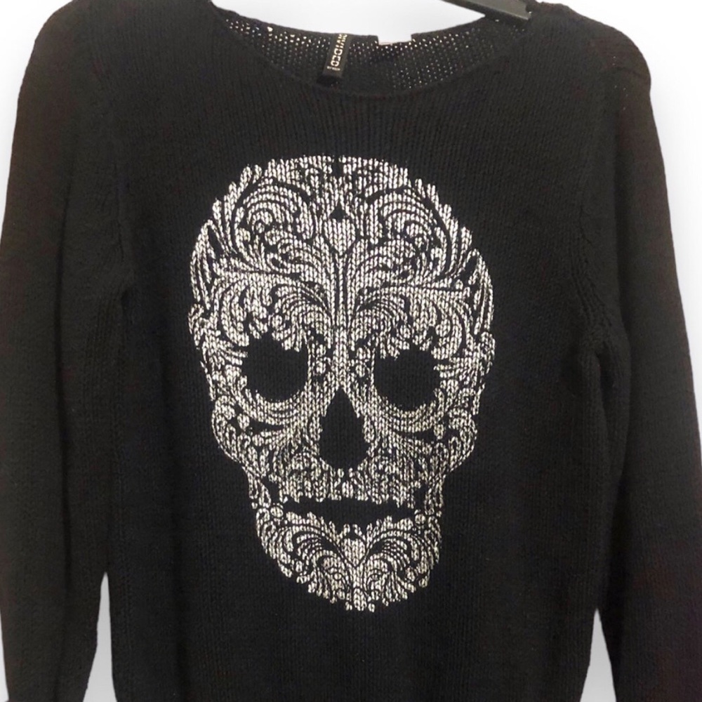 Skull Crewneck Knitted Sweater